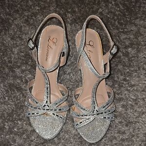 Silver Strappy Sandals